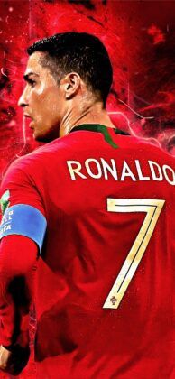 Fondo de pantalla para moviles de Cristiano Ronaldo con la camiseta de Portugal