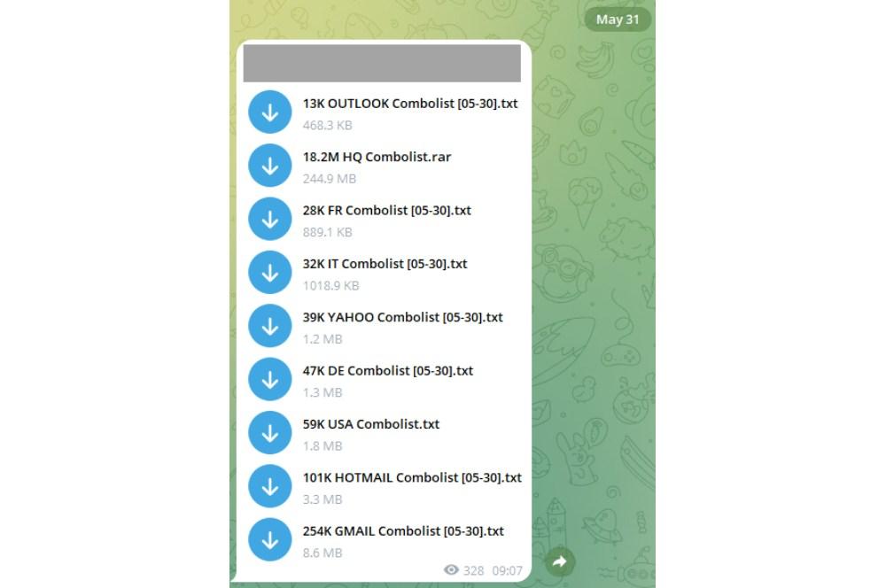 combolist datos robados telegram