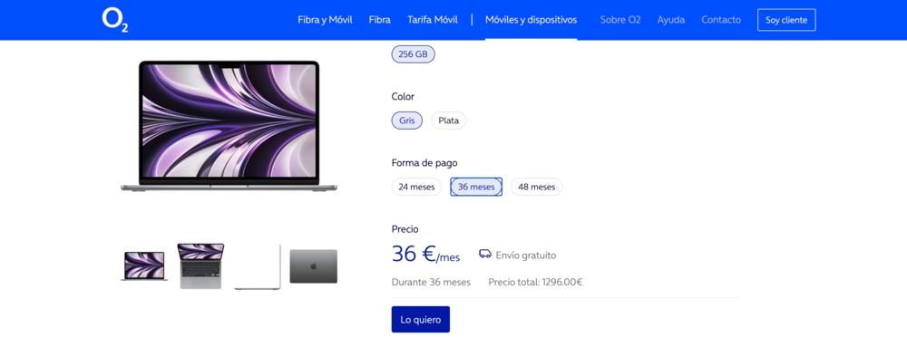 precios del mac con O2