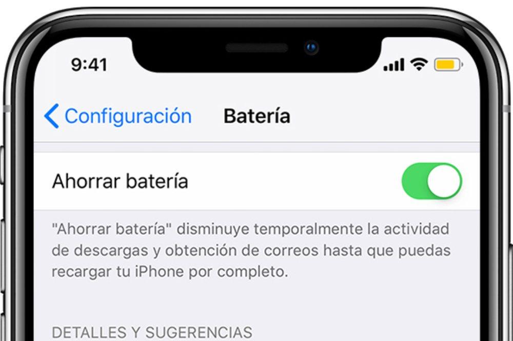 Ahorro de batería en iPhone