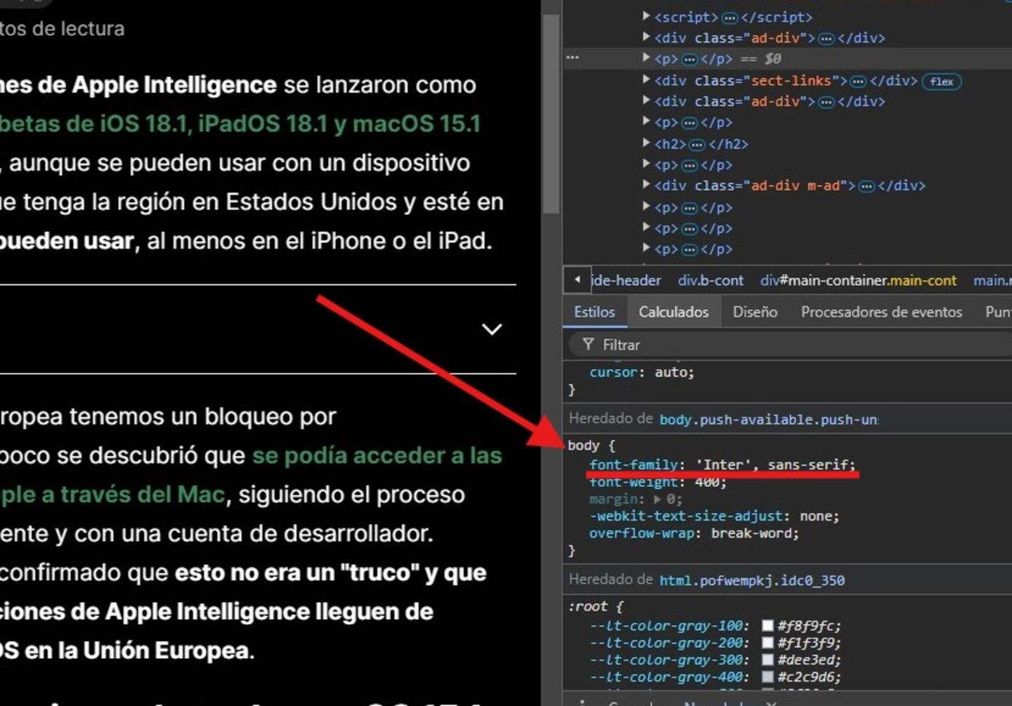 Cómo saber qué tipografía tiene una página web