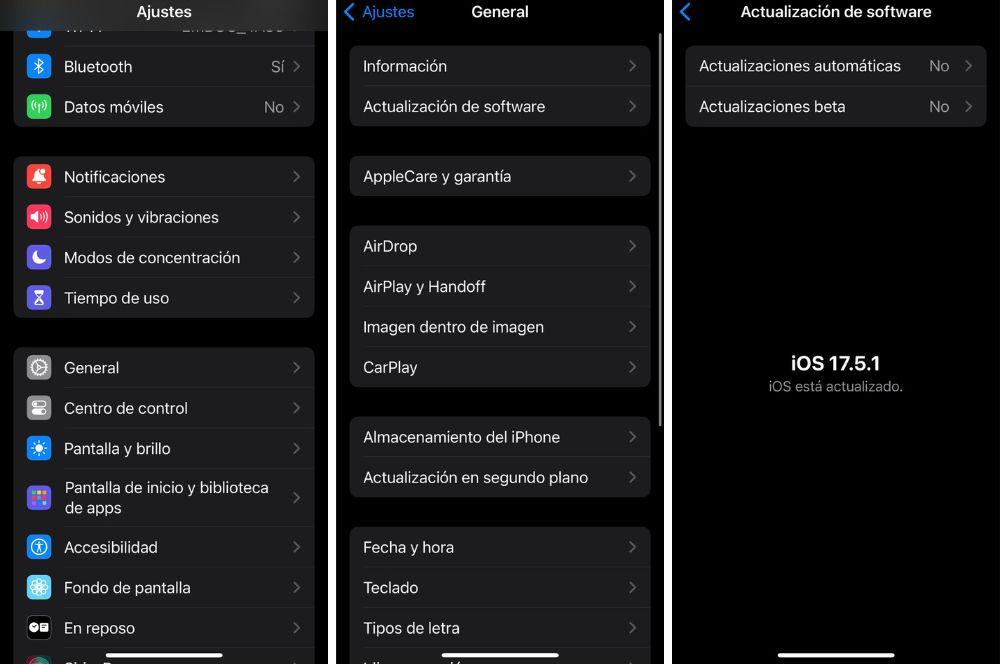 iphone actualizaciones atuomáticas ios