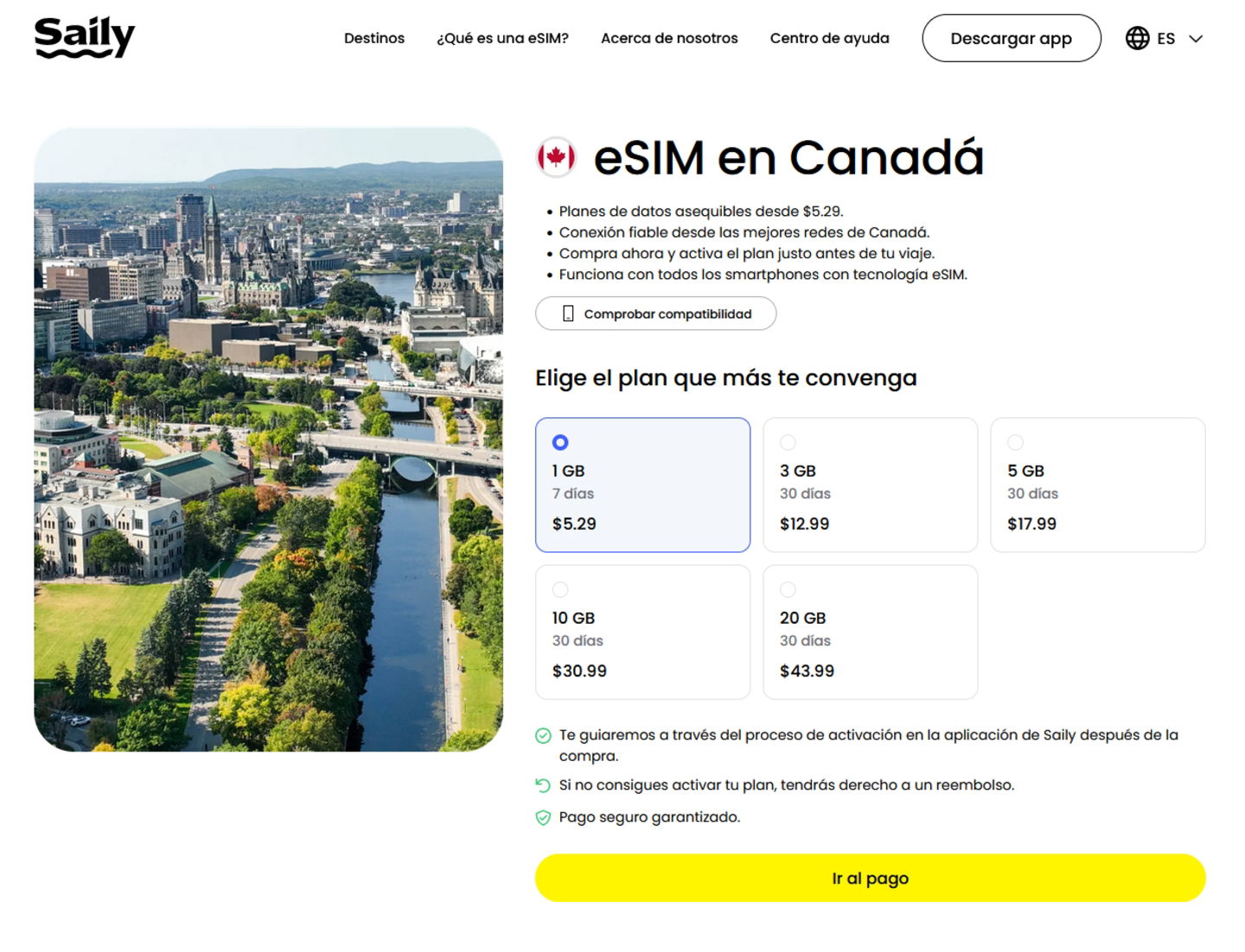 Cuáles son las mejores eSIM para Canadá