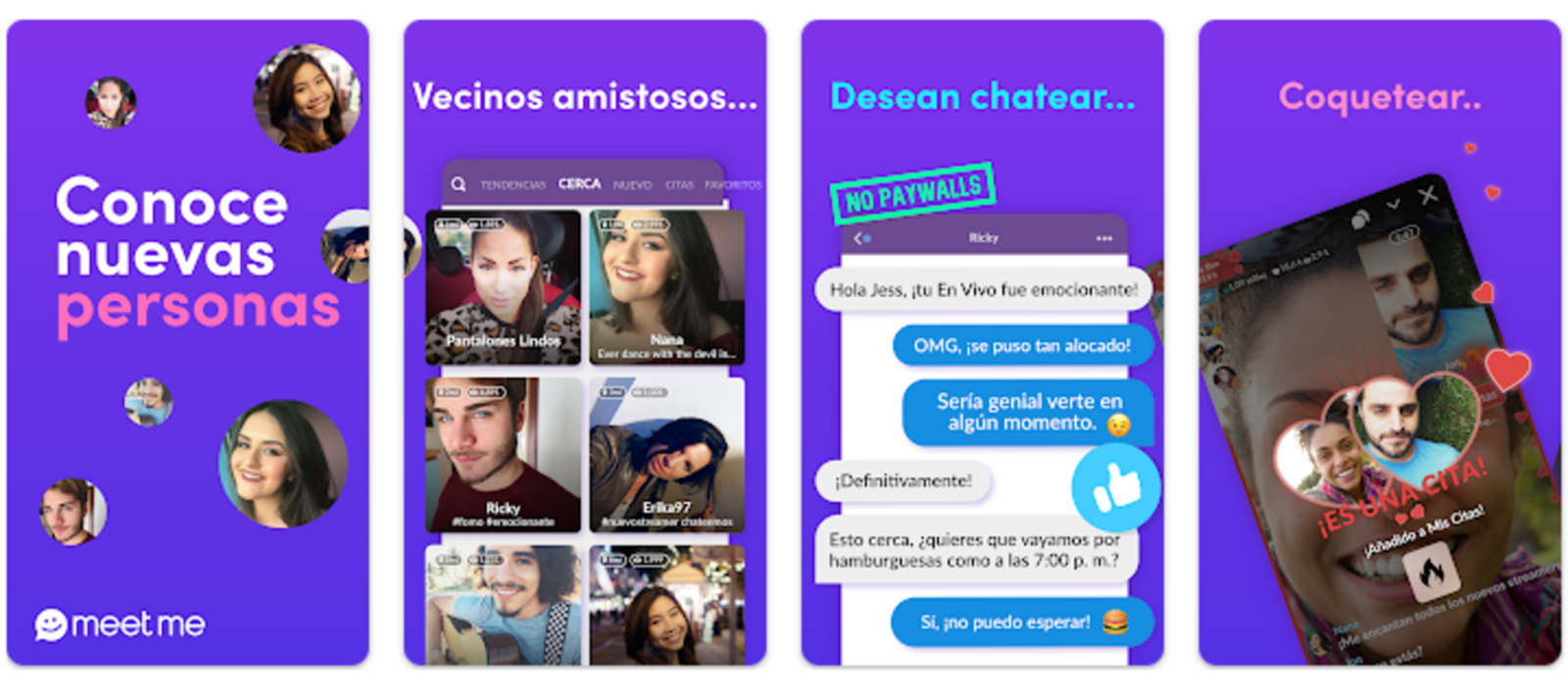 MeetMe te permite conocer gente tanto con fines amistosos como para encontrar el amor