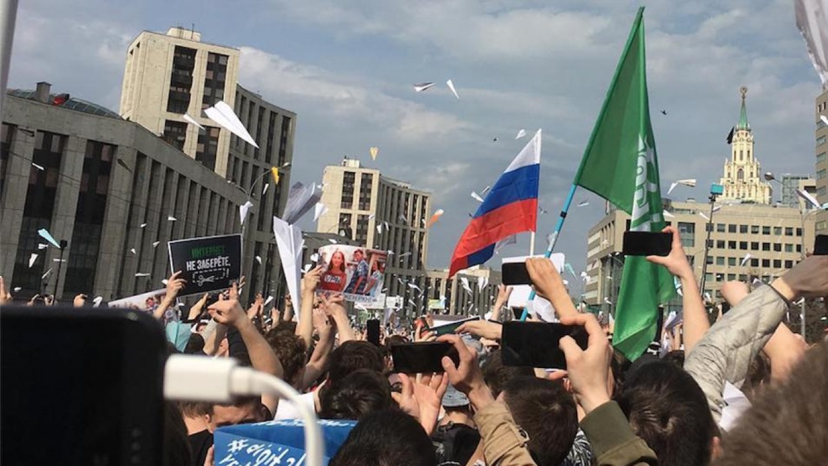 protestas en rusia por censura a telegram