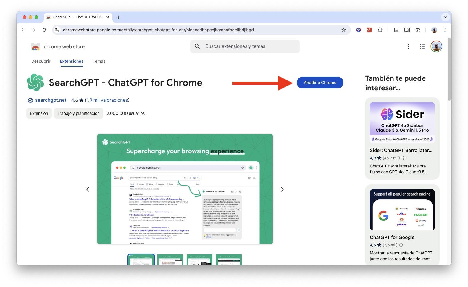 Extensión de SearchGPT para Google Chrome: cómo instalarla