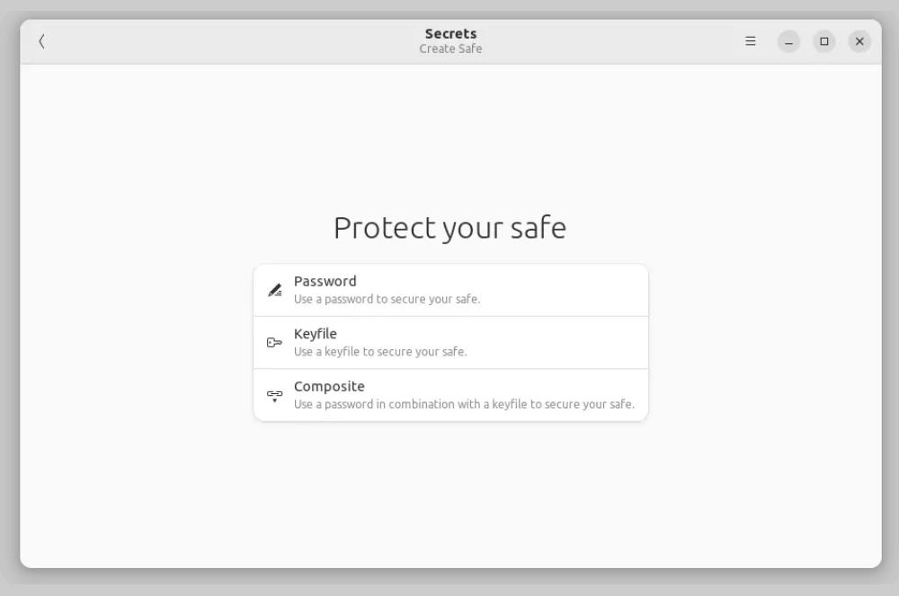Secrets app para Linux