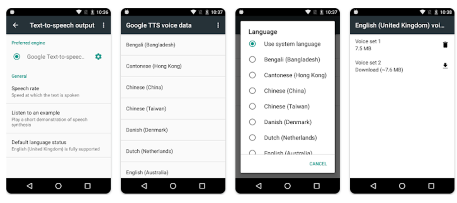 Google Text-to-speech viene preinstalada en muchos dispositivos Android