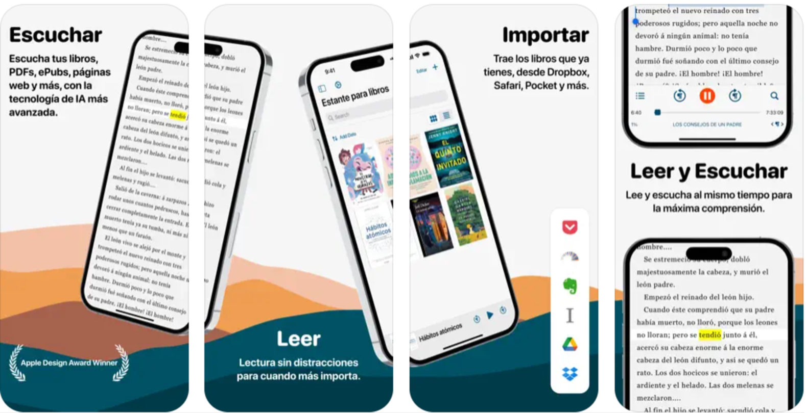 Voice Dream Reader te permite escuchar textos en iOS