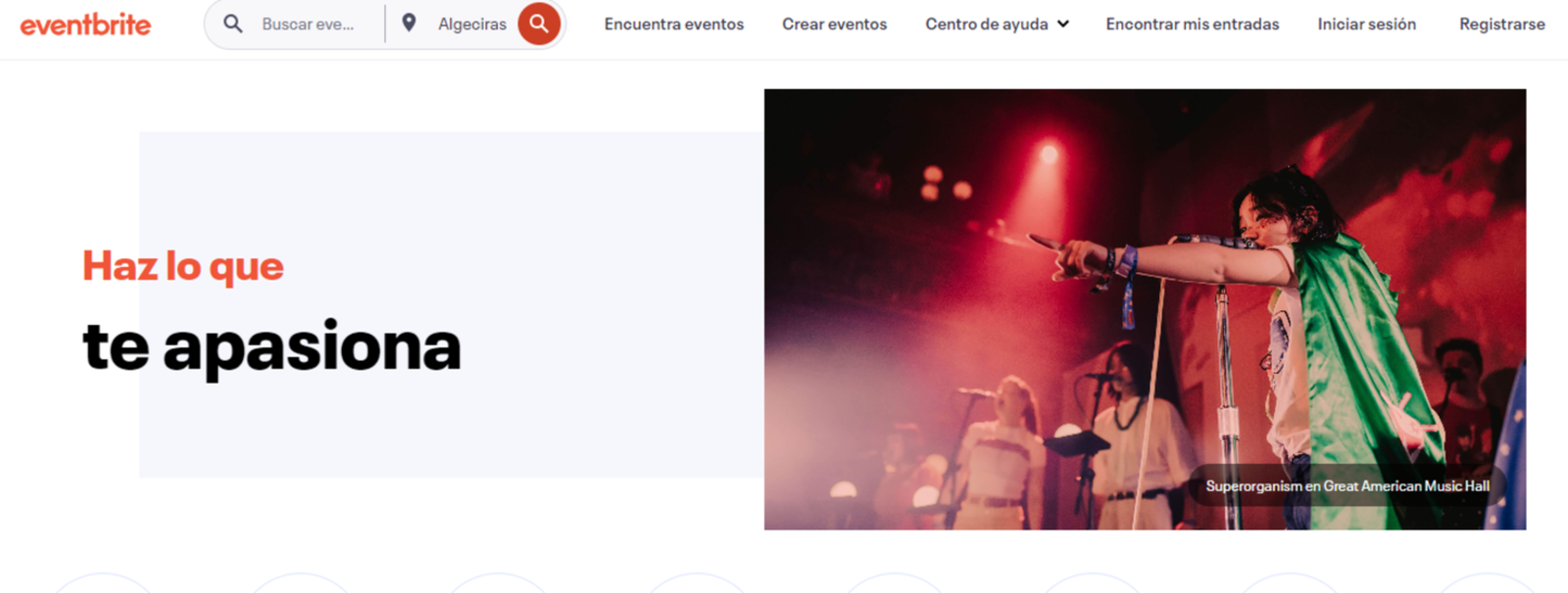 Eventbrite te permite comprar entradas para eventos o publicar el tuyo