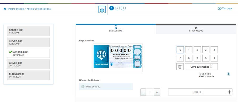 lotería navidad comprar décimo