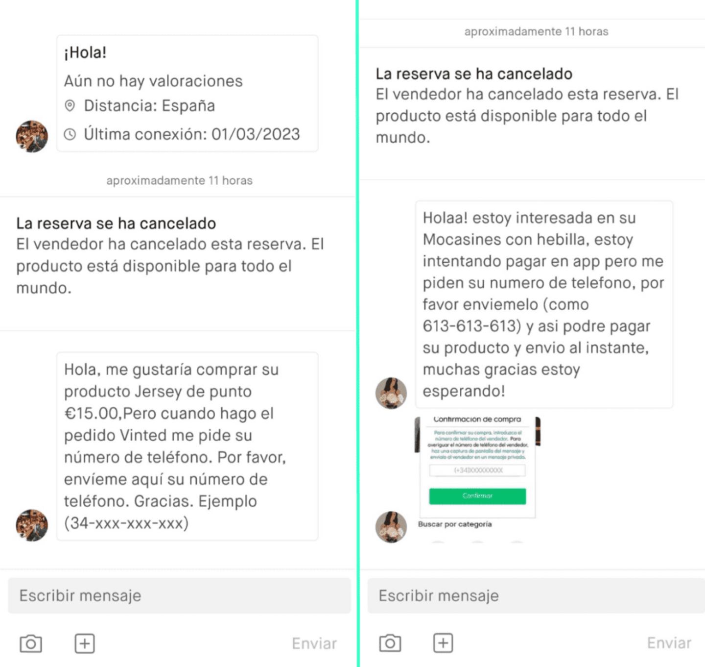 Es importante responder rápidamente a los mensajes que te dejen en Vinted