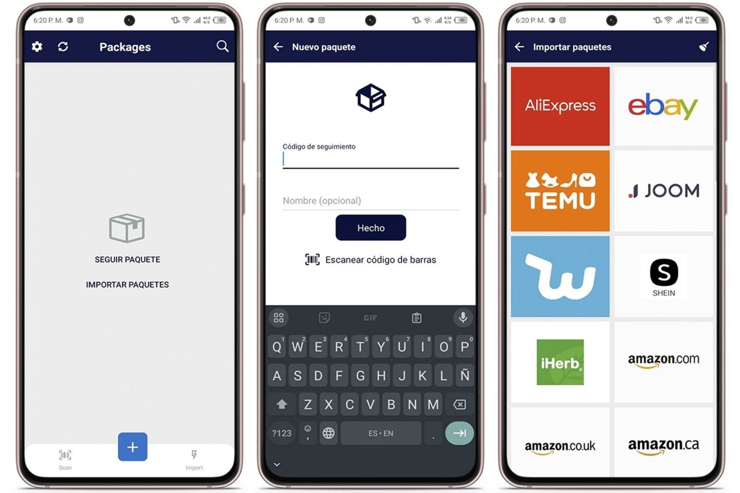Apps como Parceltrack nos permiten hacer el seguimiento de nuestros paquetes