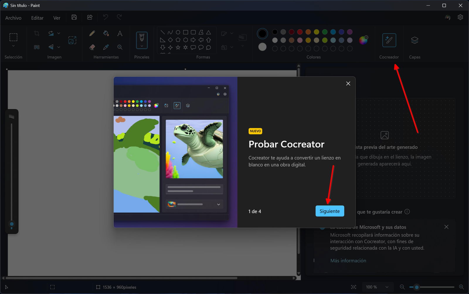 Cómo usar Cocreador en Paint en Windows 11