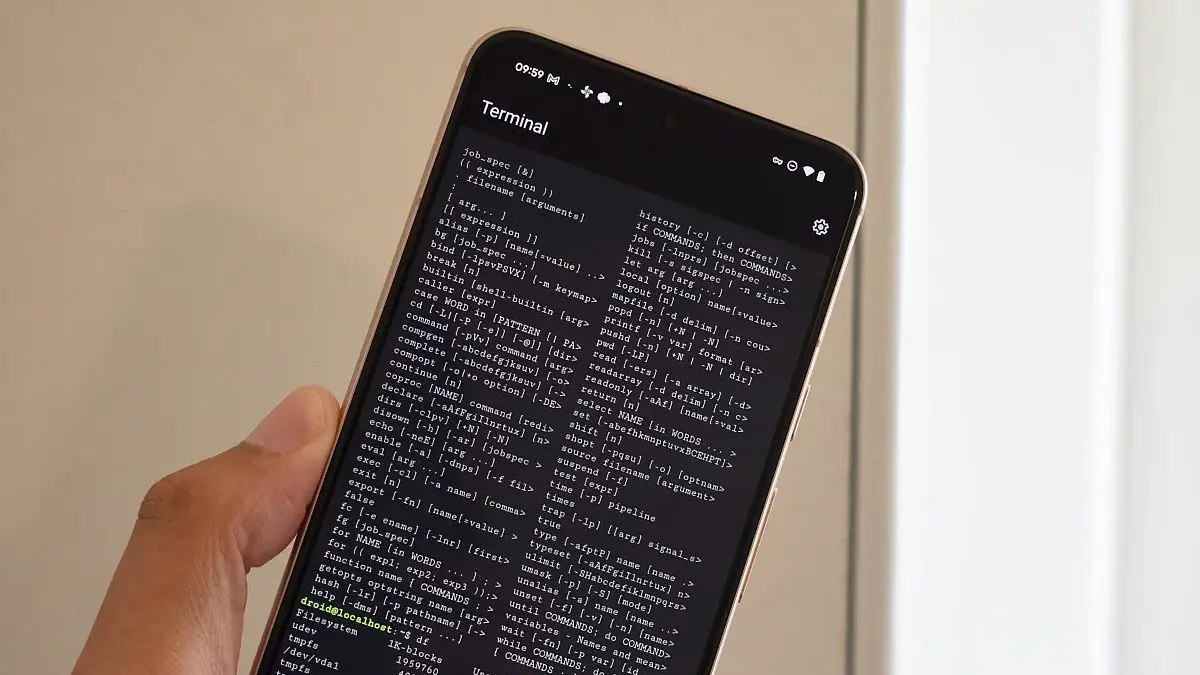 como es la terminal nativa linux en Android funcionalidades