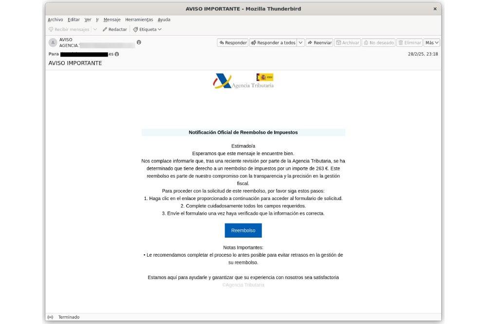 Correo electrónico malicioso cómo identificar