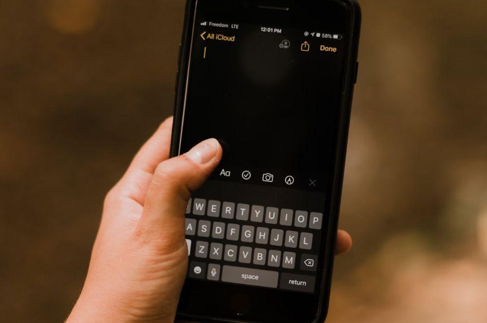 teclado ios sonido vibración