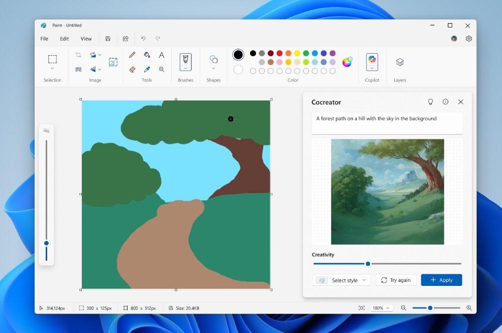 Windows 11 Paint nueva función de IA