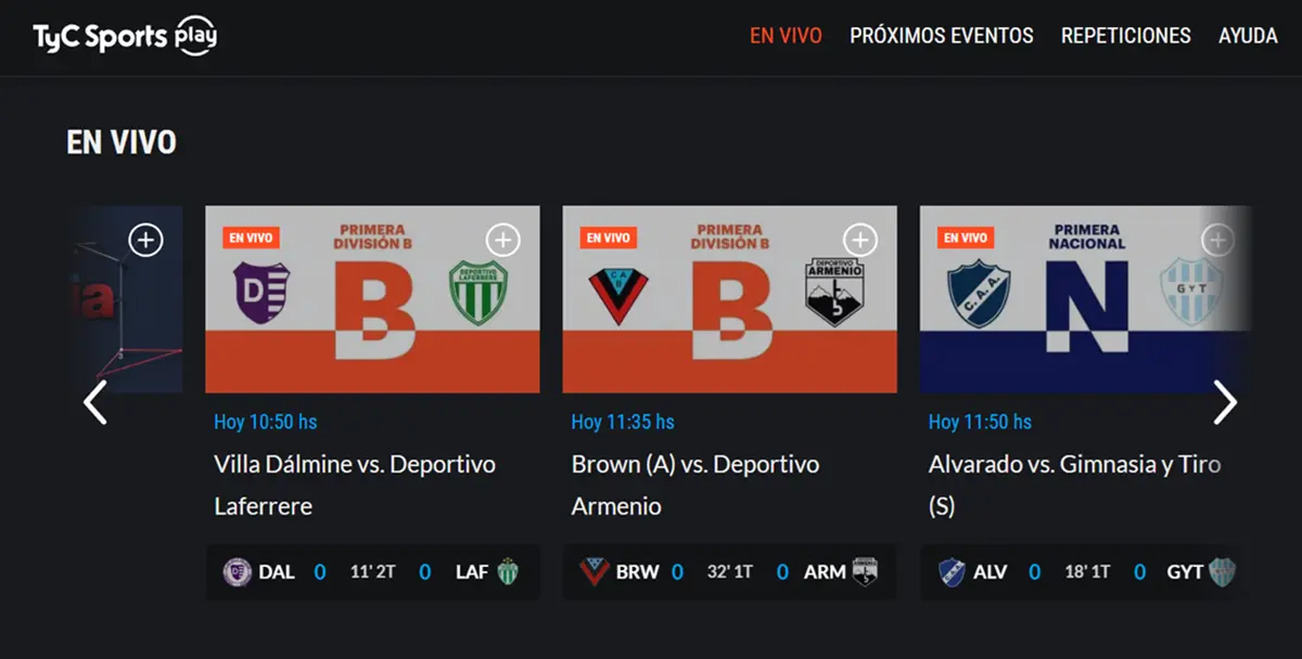tycsports play ver futbol argentino en abierto