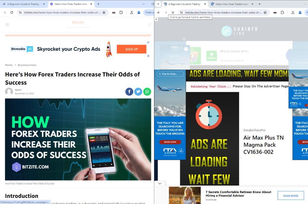 Anuncios de criptomonedas